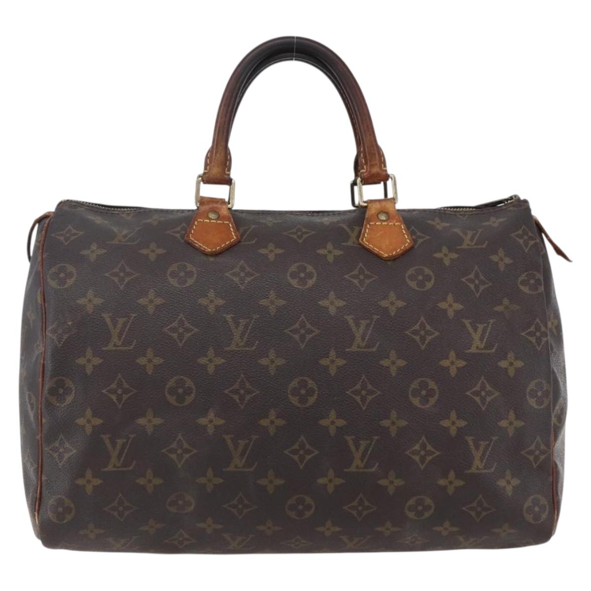LOUIS VUITTON Monogram Speedy 35 Hand Bag M41524 LV Auth 154007