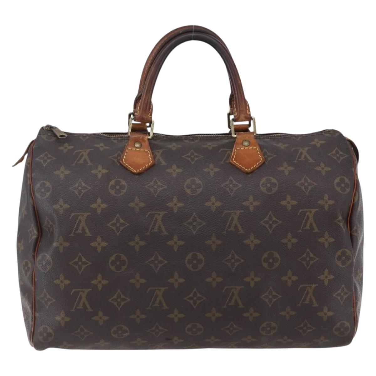 LOUIS VUITTON Monogram Speedy 35 Hand Bag M41524 LV Auth 154007