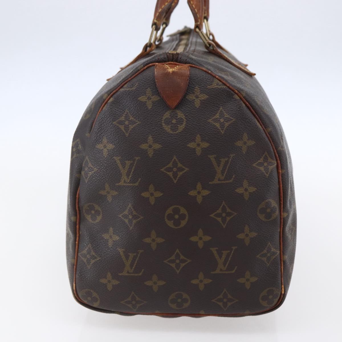 LOUIS VUITTON Monogram Speedy 35 Hand Bag M41524 LV Auth 154007