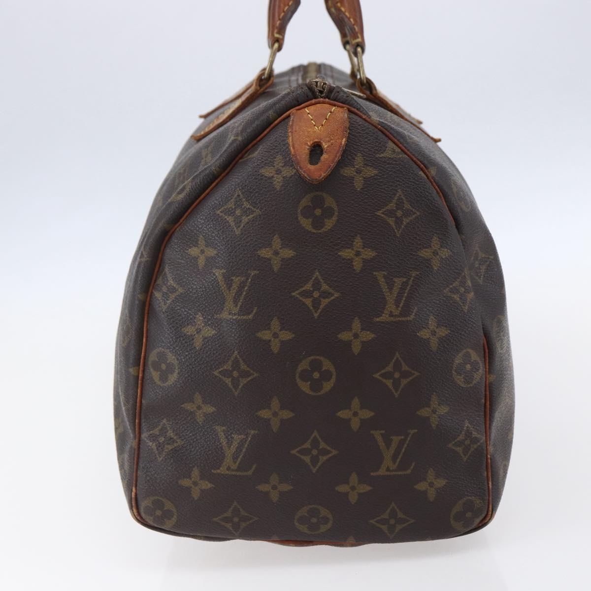 LOUIS VUITTON Monogram Speedy 35 Hand Bag M41524 LV Auth 154007