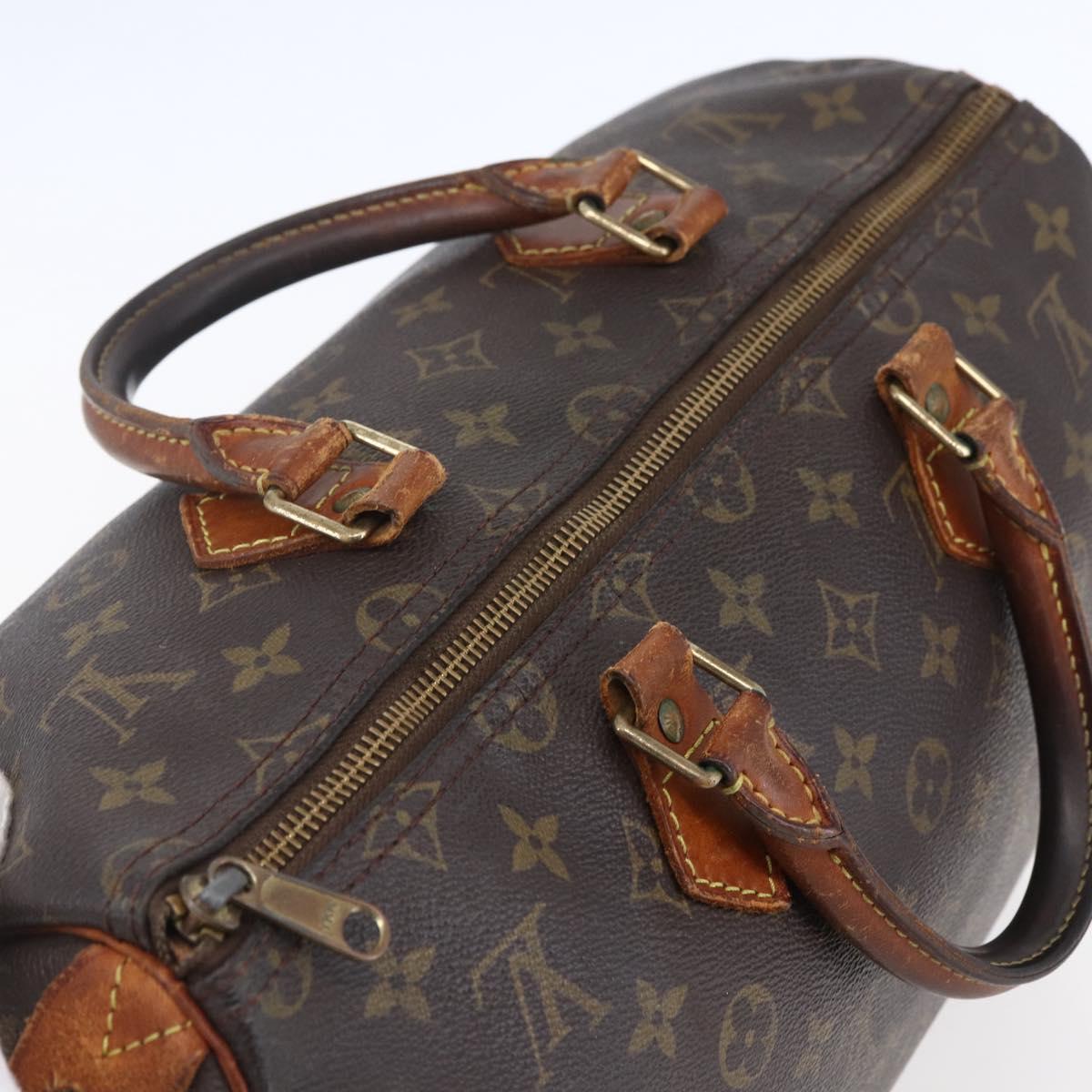 LOUIS VUITTON Monogram Speedy 35 Hand Bag M41524 LV Auth 154007