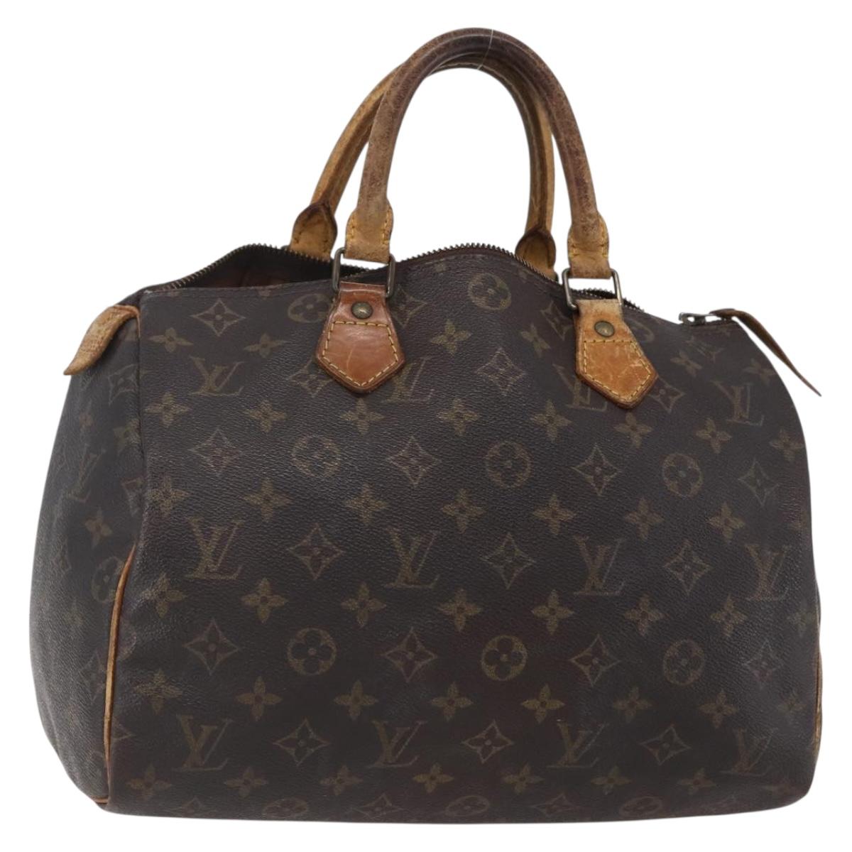 LOUIS VUITTON Monogram Speedy 30 Hand Bag M41526 LV Auth 154008