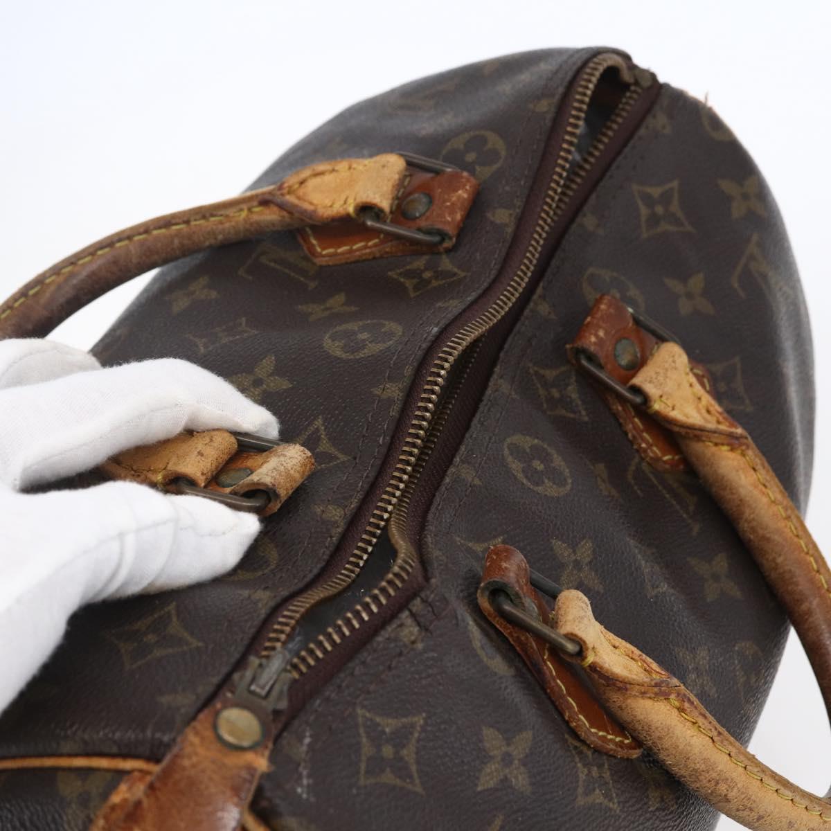 LOUIS VUITTON Monogram Speedy 30 Hand Bag M41526 LV Auth 154008