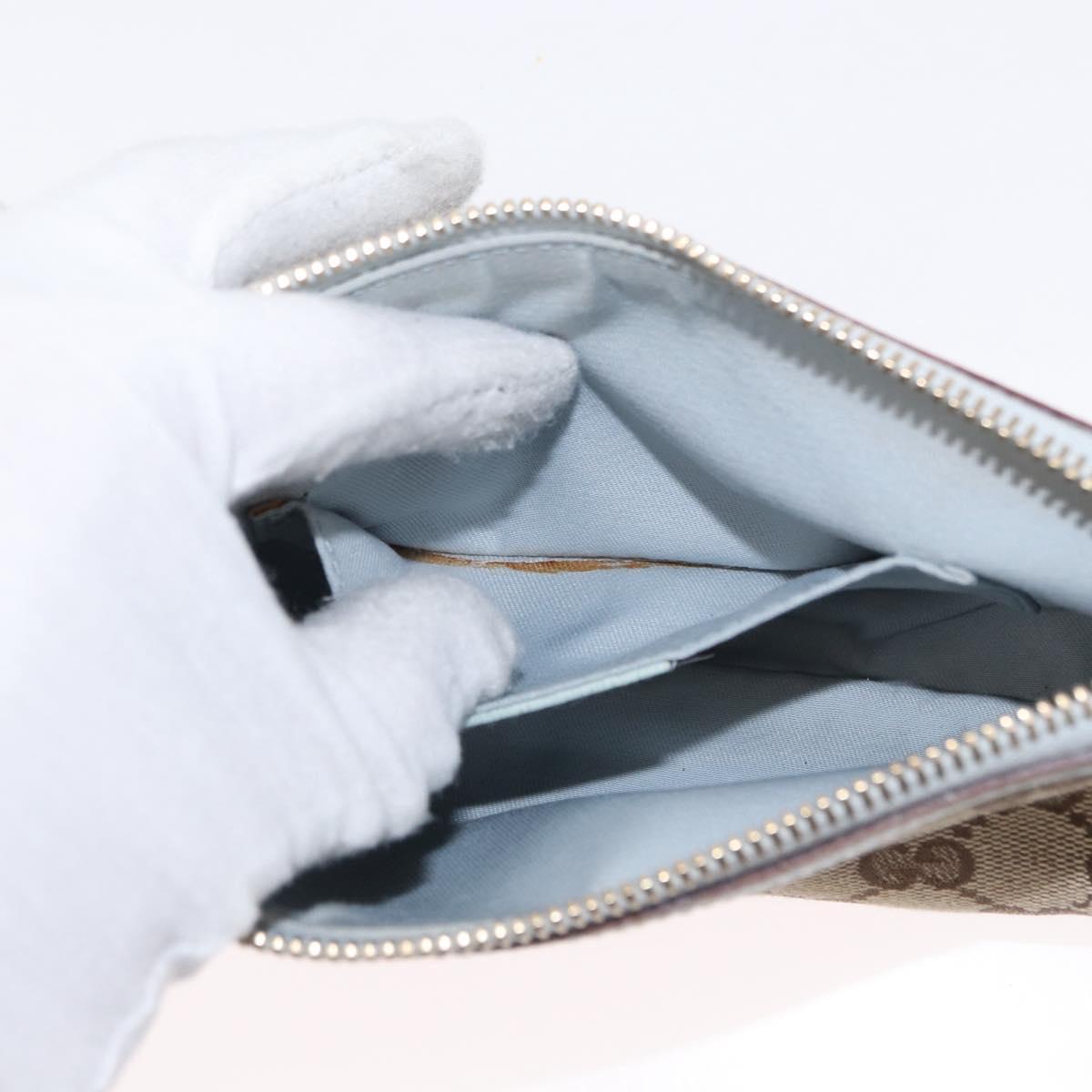 GUCCI GG Canvas Pouch Beige 152507 Auth 154014