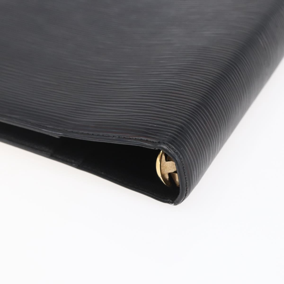 LOUIS VUITTON Epi Agenda GM Day Planner Cover Black R20212 LV Auth 154017