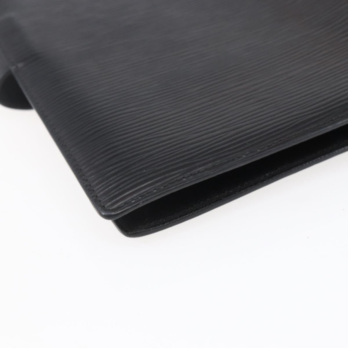 LOUIS VUITTON Epi Agenda GM Day Planner Cover Black R20212 LV Auth 154017