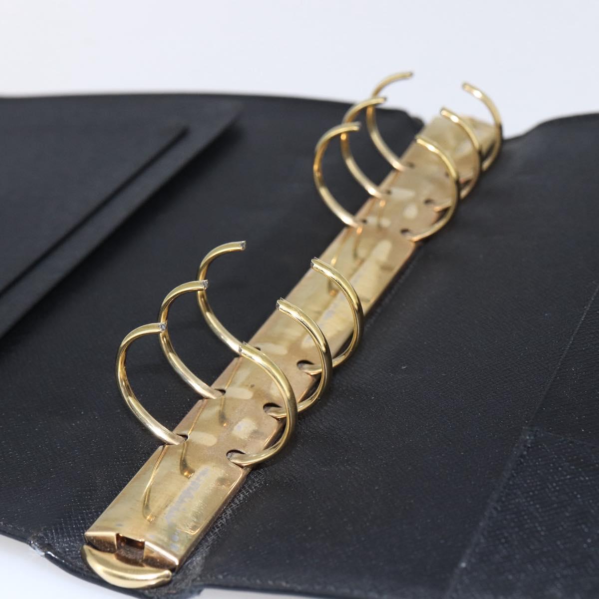 LOUIS VUITTON Epi Agenda GM Day Planner Cover Black R20212 LV Auth 154017