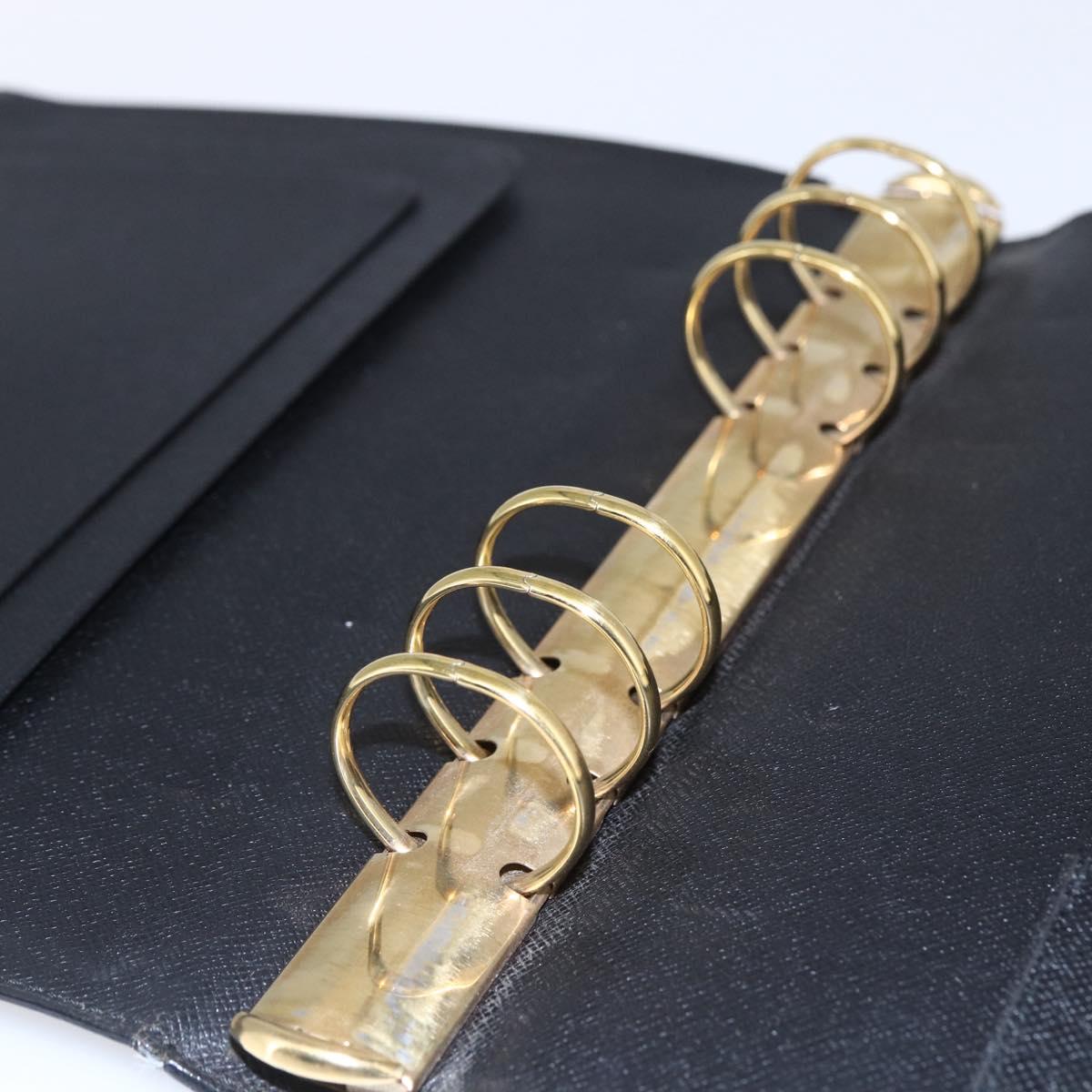 LOUIS VUITTON Epi Agenda GM Day Planner Cover Black R20212 LV Auth 154017