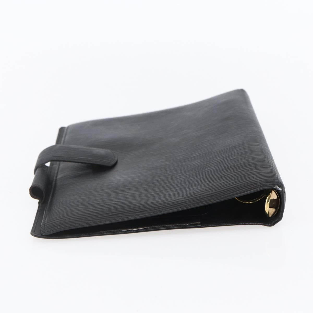LOUIS VUITTON Epi Agenda GM Day Planner Cover Black R20212 LV Auth 154017