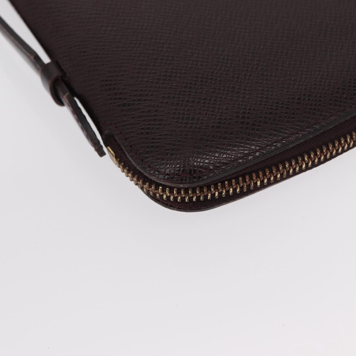 LOUIS VUITTON Taiga Organizer Atoll Travel Case Acajou M30656 LV Auth 154018