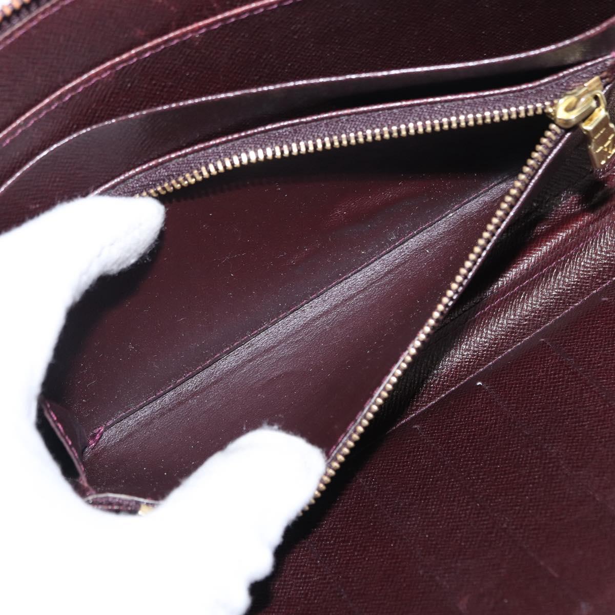 LOUIS VUITTON Taiga Organizer Atoll Travel Case Acajou M30656 LV Auth 154018