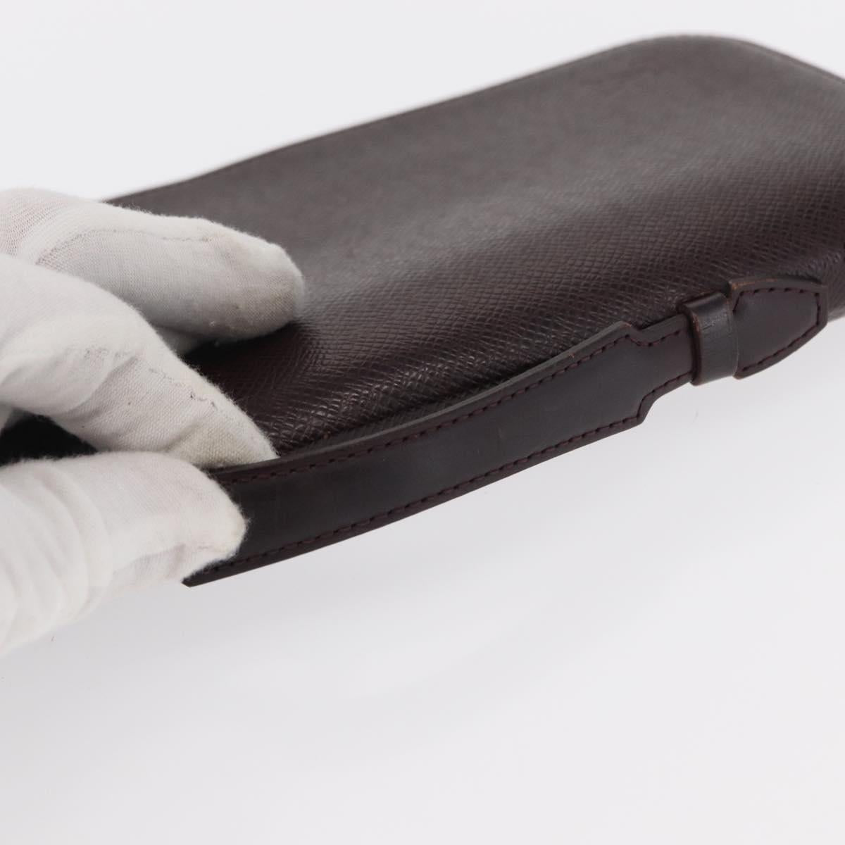 LOUIS VUITTON Taiga Organizer Atoll Travel Case Acajou M30656 LV Auth 154018