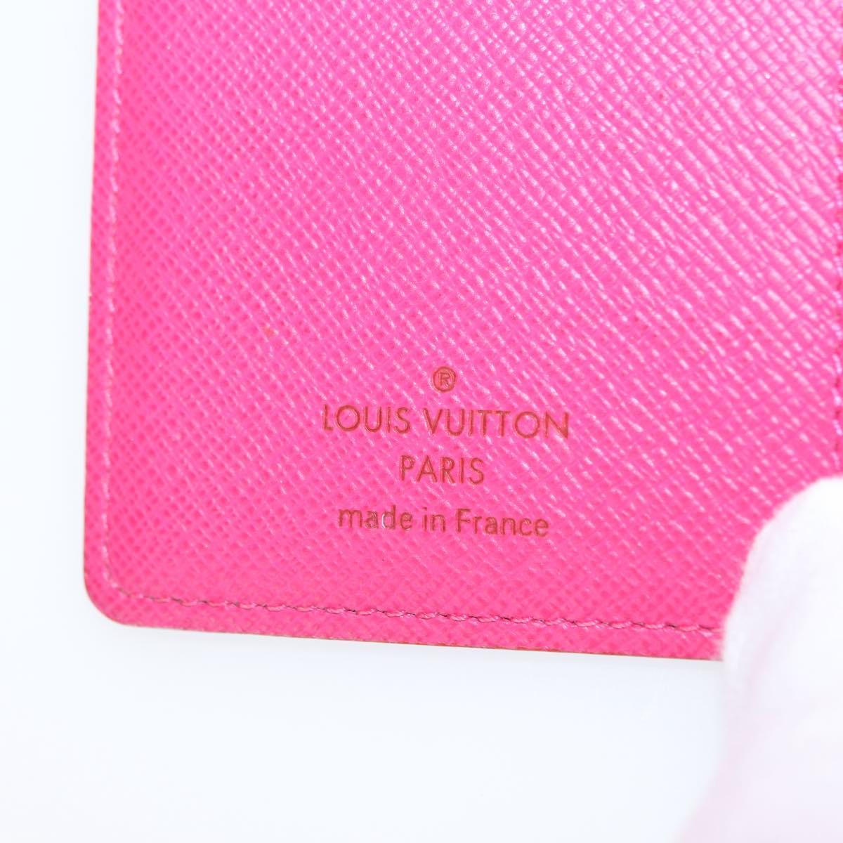 LOUIS VUITTON Multicolor Agenda PM Day Planner Cover Black R21076 LV Auth 154022