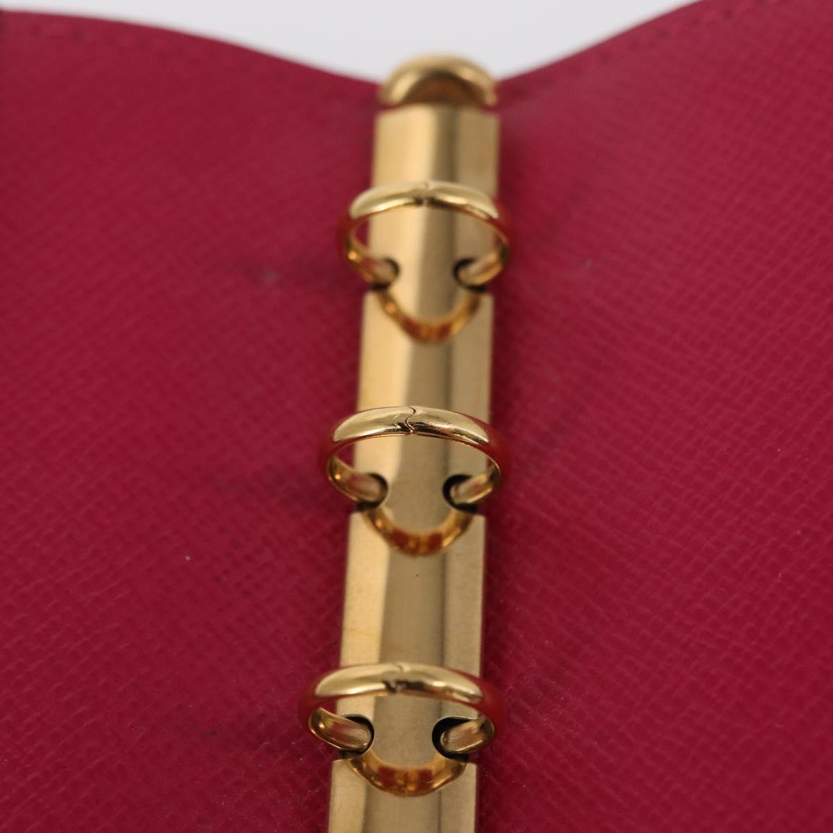 LOUIS VUITTON Multicolor Agenda PM Day Planner Cover Black R21076 LV Auth 154022