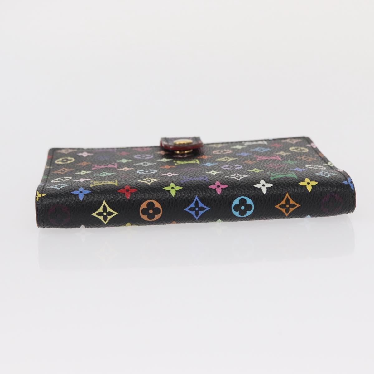 LOUIS VUITTON Multicolor Agenda PM Day Planner Cover Black R21076 LV Auth 154022