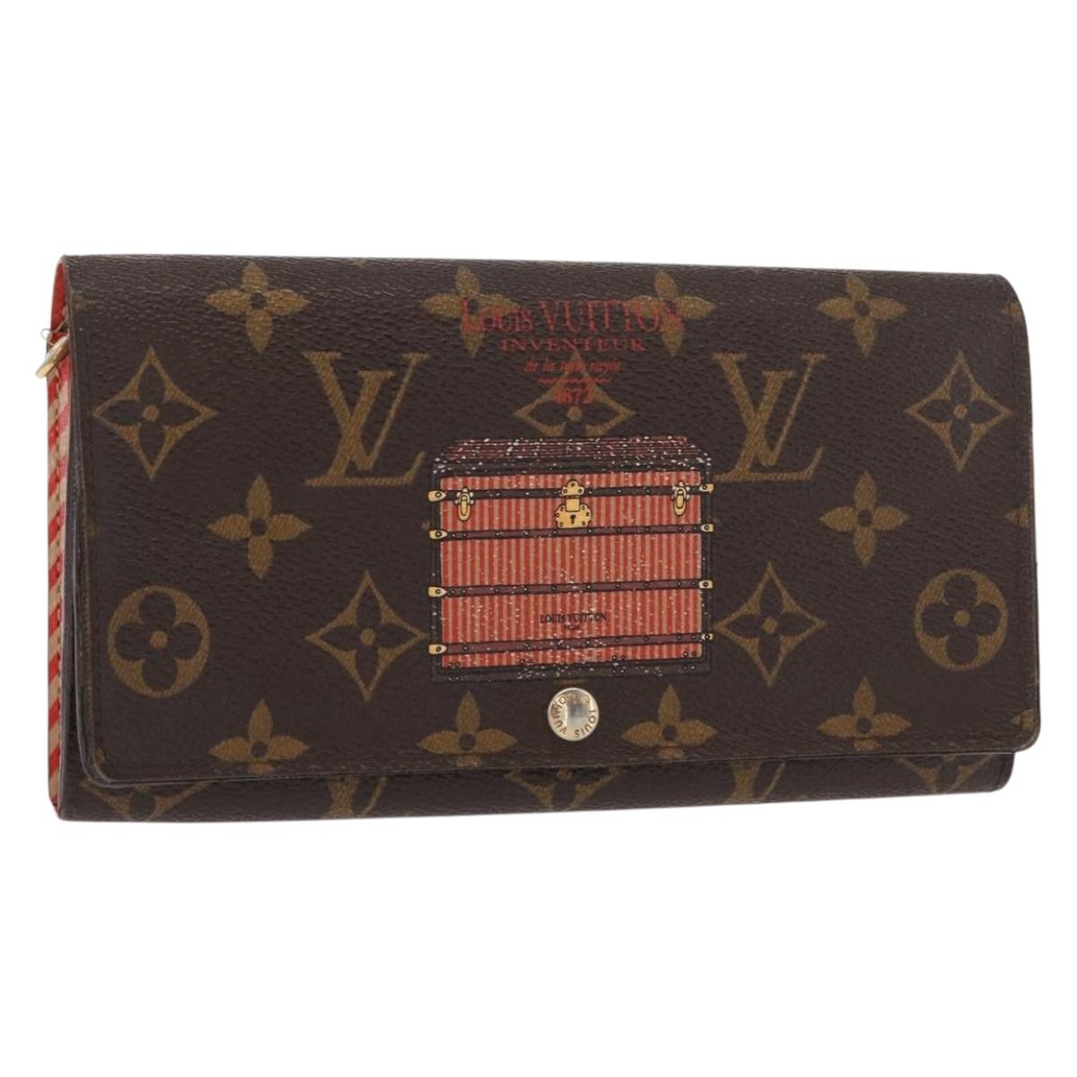 LOUIS VUITTON Monogram Trunk Portefeuille Sarah Long Wallet M60415 Auth 154024
