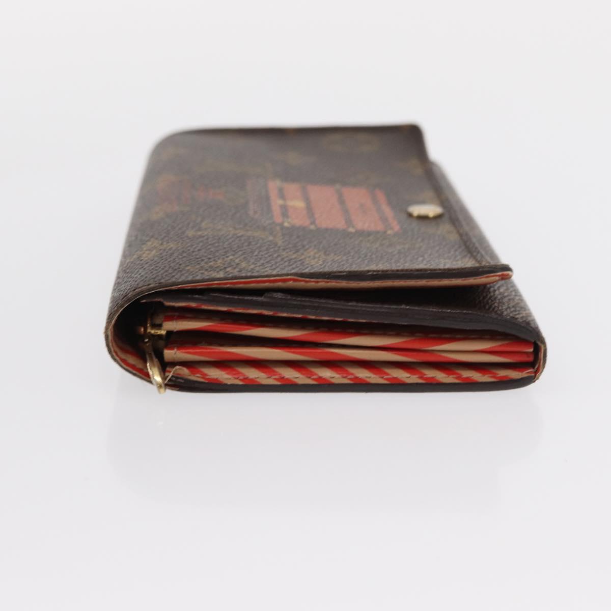LOUIS VUITTON Monogram Trunk Portefeuille Sarah Long Wallet M60415 Auth 154024