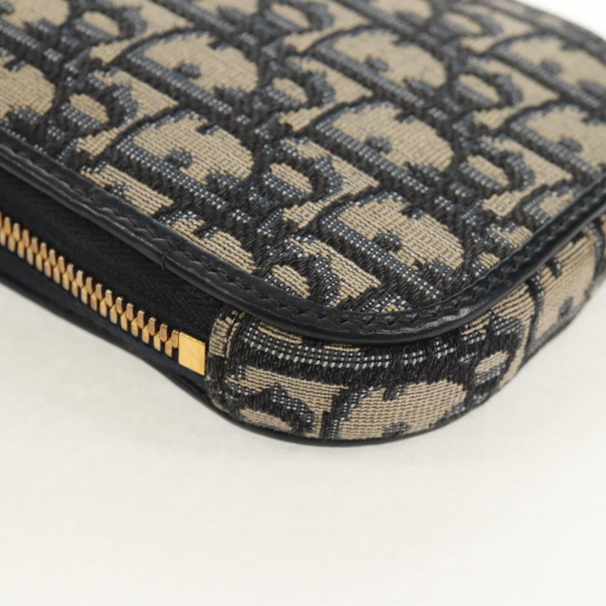 Christian Dior Trotter Canvas Phone Holder Chain Montaigne Bag Navy Auth 154027M