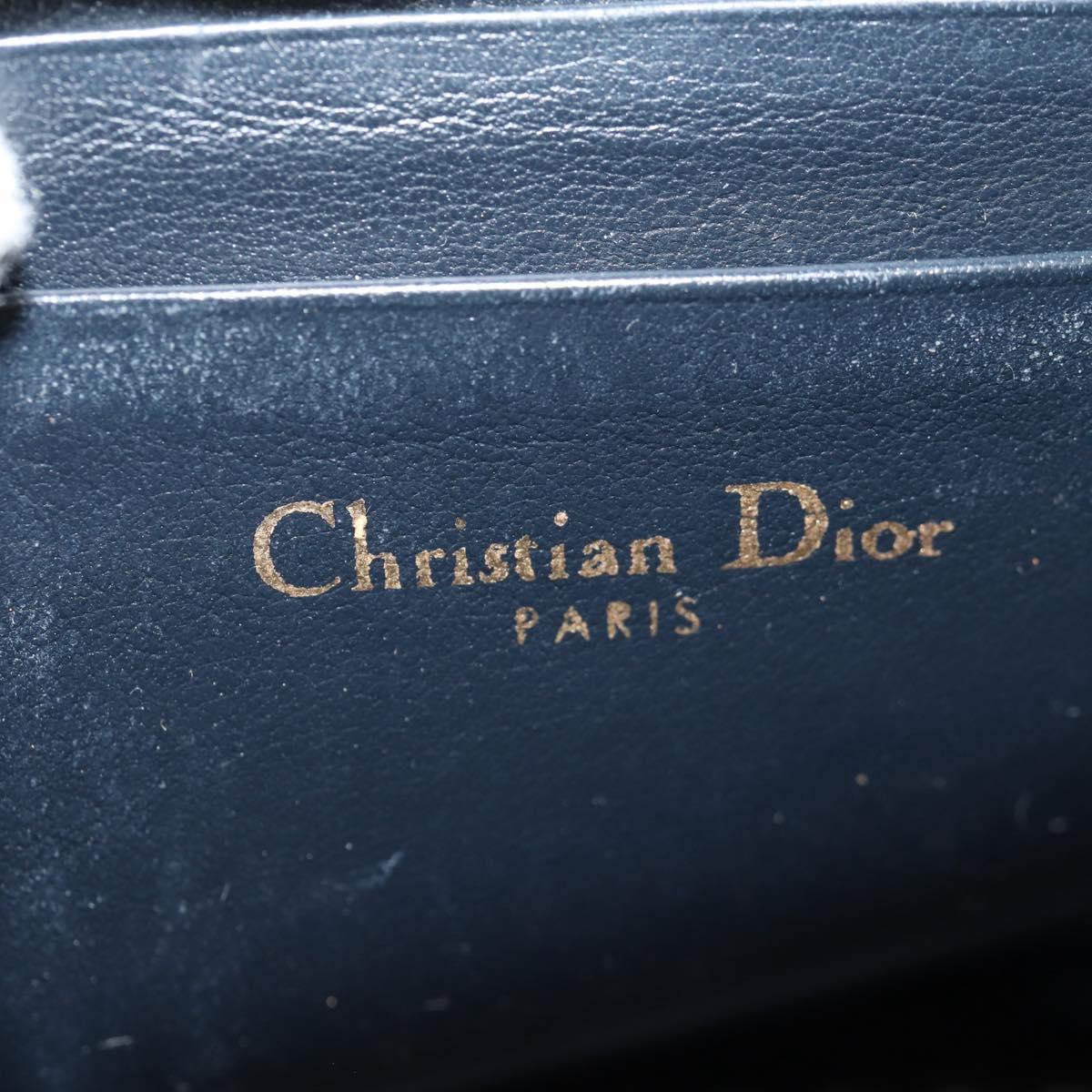 Christian Dior Trotter Canvas Phone Holder Chain Montaigne Bag Navy Auth 154027A