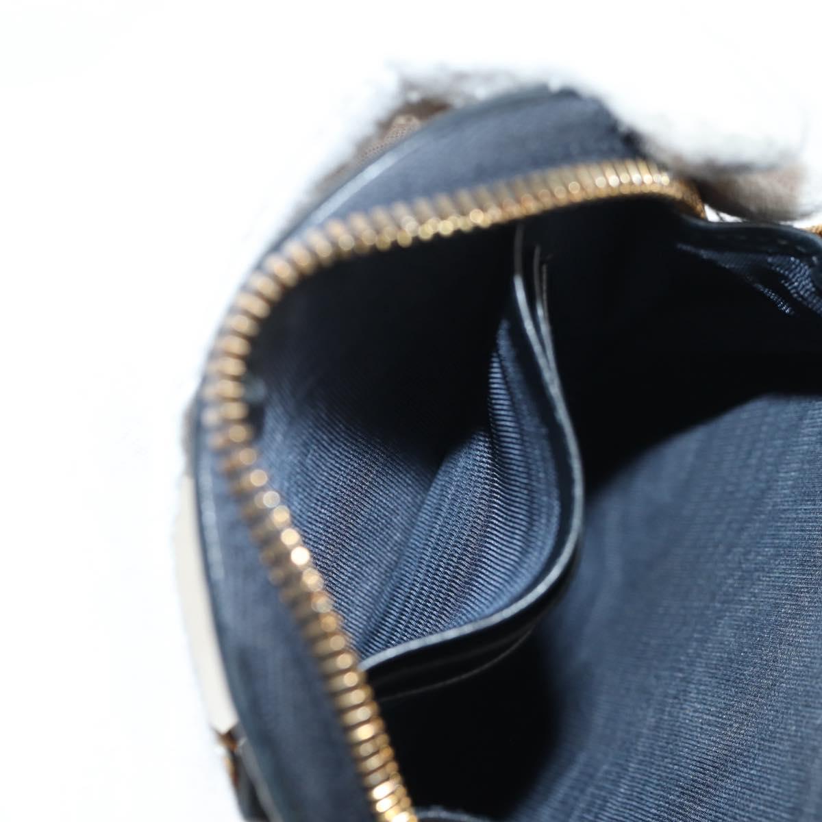 Christian Dior Trotter Canvas Phone Holder Chain Montaigne Bag Navy Auth 154027A