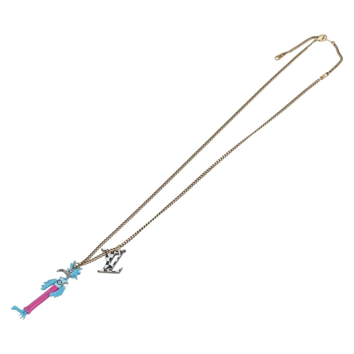 LOUIS VUITTON LV Animals Necklace metal Gold Tone MP2928 LV Auth 154037SAM