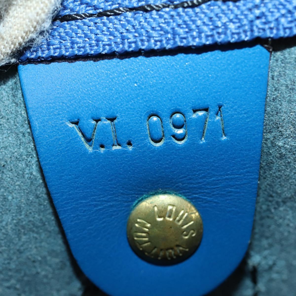 LOUIS VUITTON Epi Keepall 50 Boston Bag Blue M42965 LV Auth 154039V