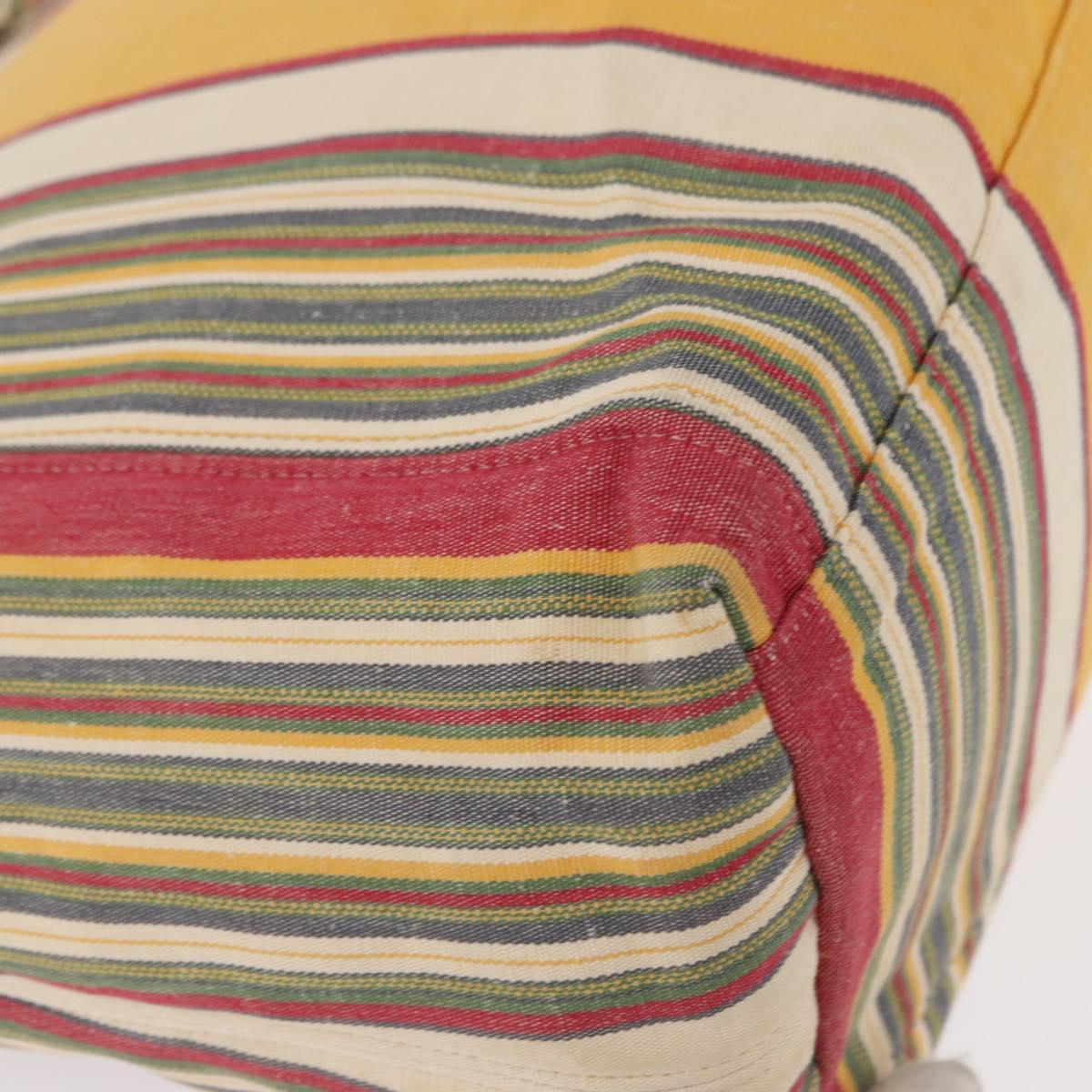 CHANEL Tote Bag Canvas Multicolor Gold CC Auth 154043