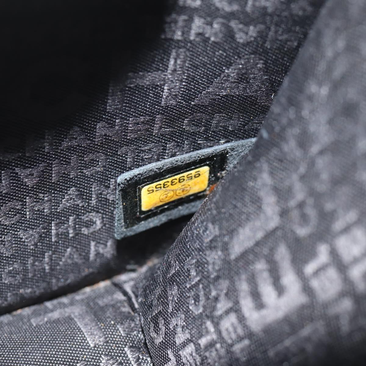 CHANEL Chain Shoulder Bag Tweed Black Silver CC Auth 154048V