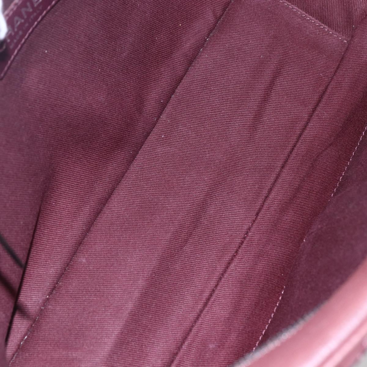 CHANEL Wild Stitch Chain Shoulder Bag Calf Skin Brown CC Auth 154049SAM