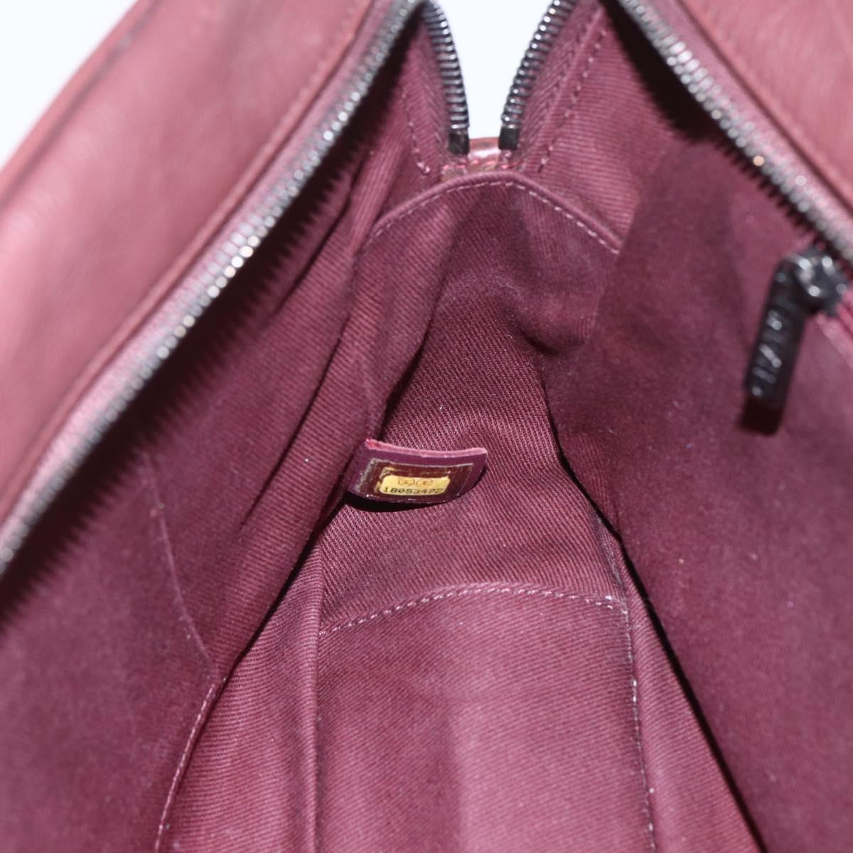 CHANEL Wild Stitch Chain Shoulder Bag Calf Skin Brown CC Auth 154049SAM