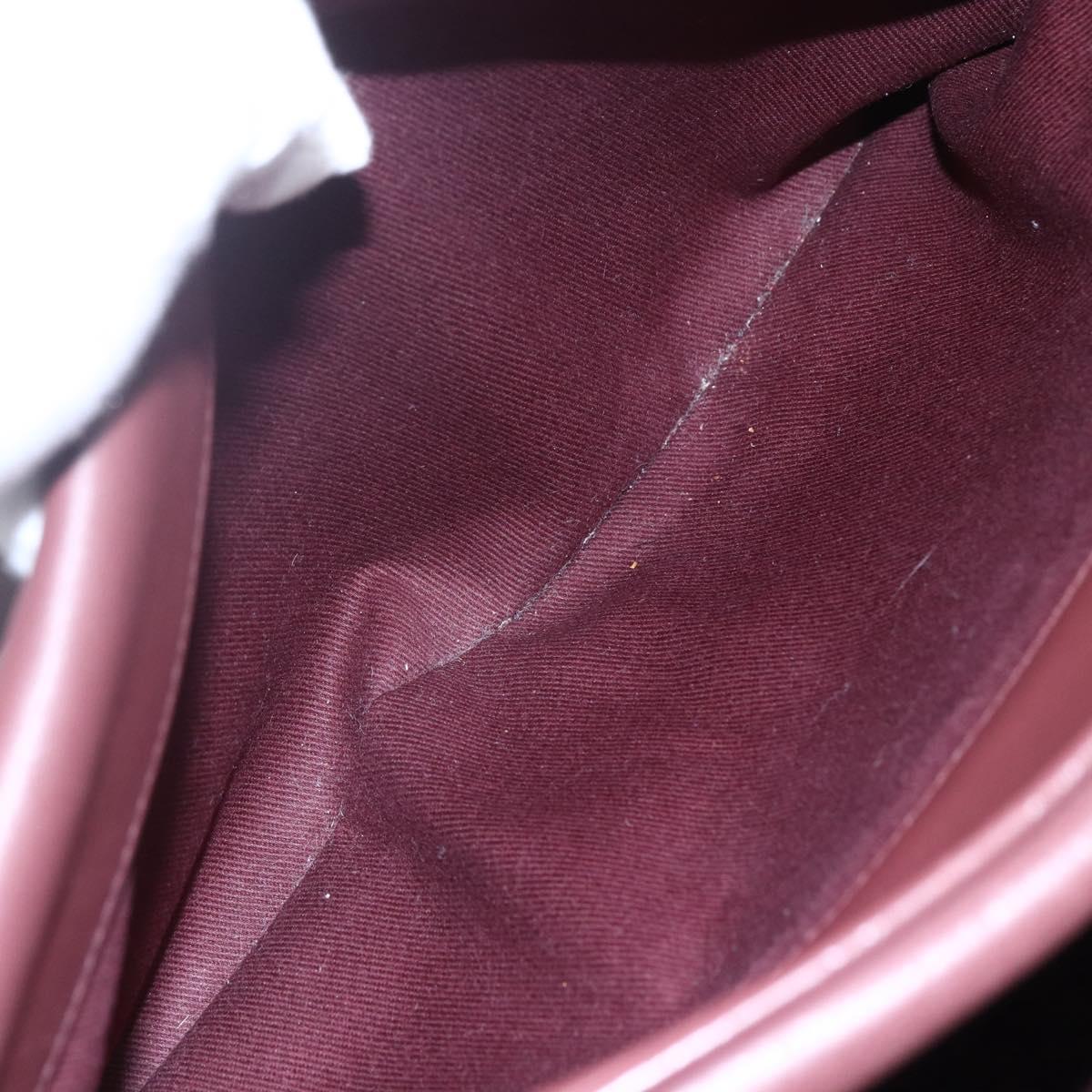 CHANEL Wild Stitch Chain Shoulder Bag Calf Skin Brown CC Auth 154049SAM