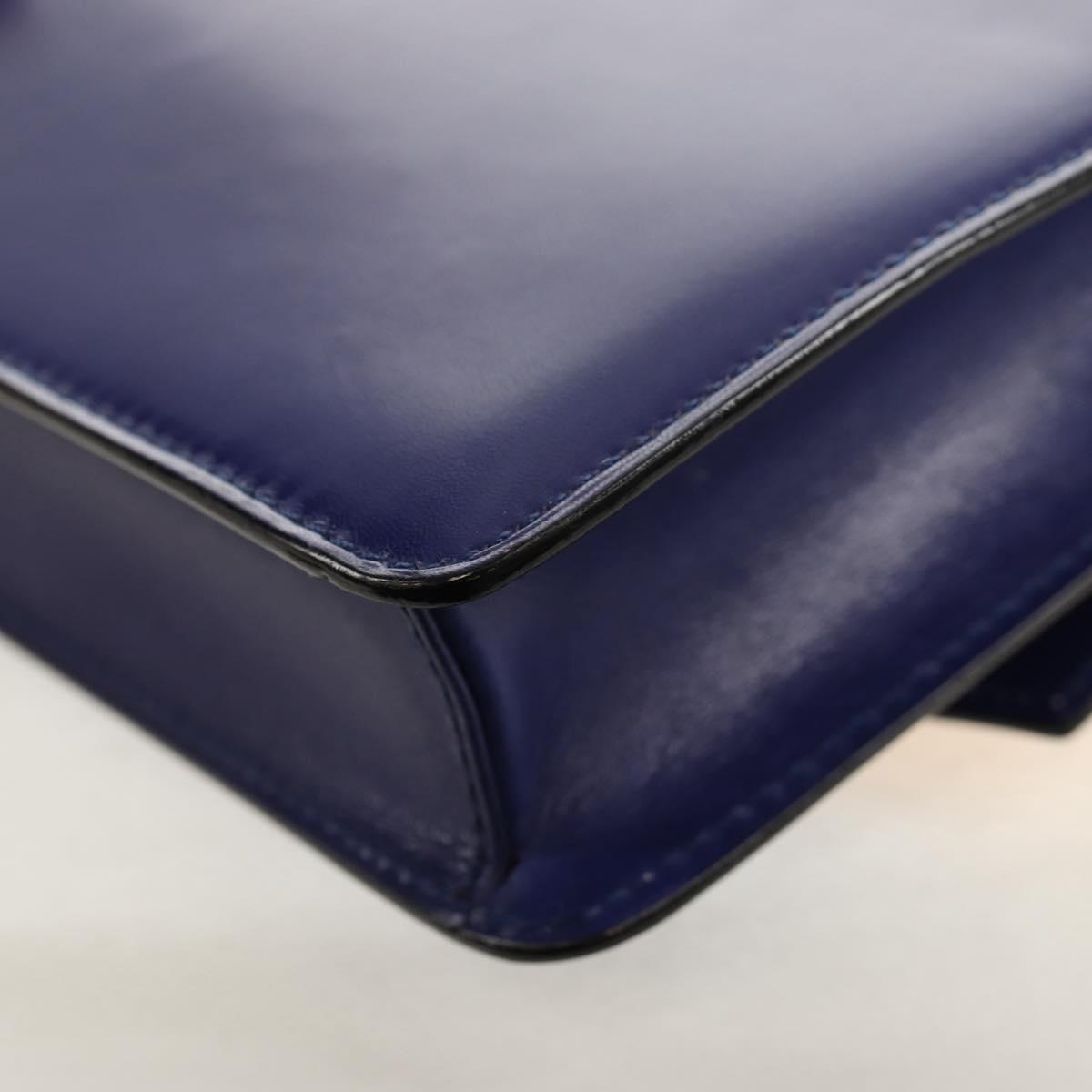 CELINE Circle Clutch Bag Leather Multicolor Gold Auth 154051V