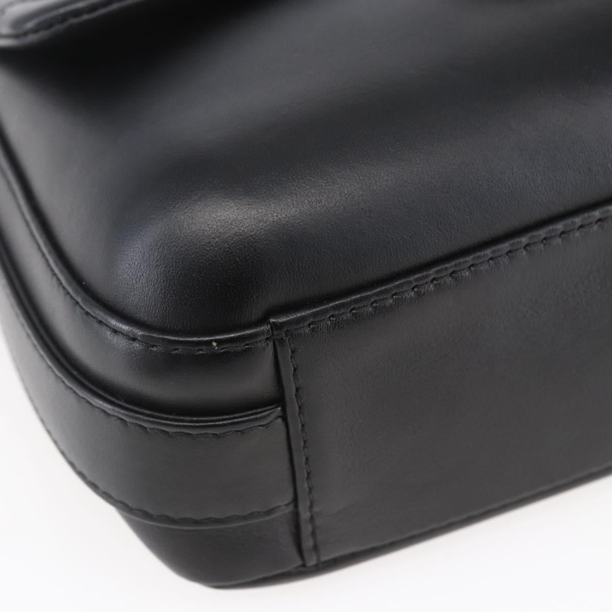 CHANEL Matelasse Chain Shoulder Bag Lamb Skin 2way Black CC Auth 154057SAM