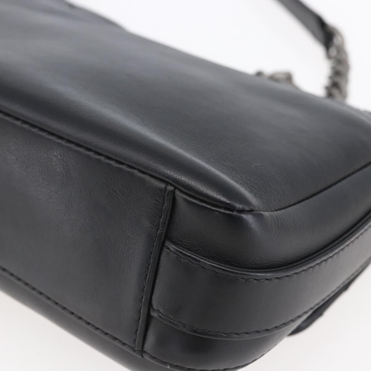 CHANEL Matelasse Chain Shoulder Bag Lamb Skin 2way Black CC Auth 154057SAM