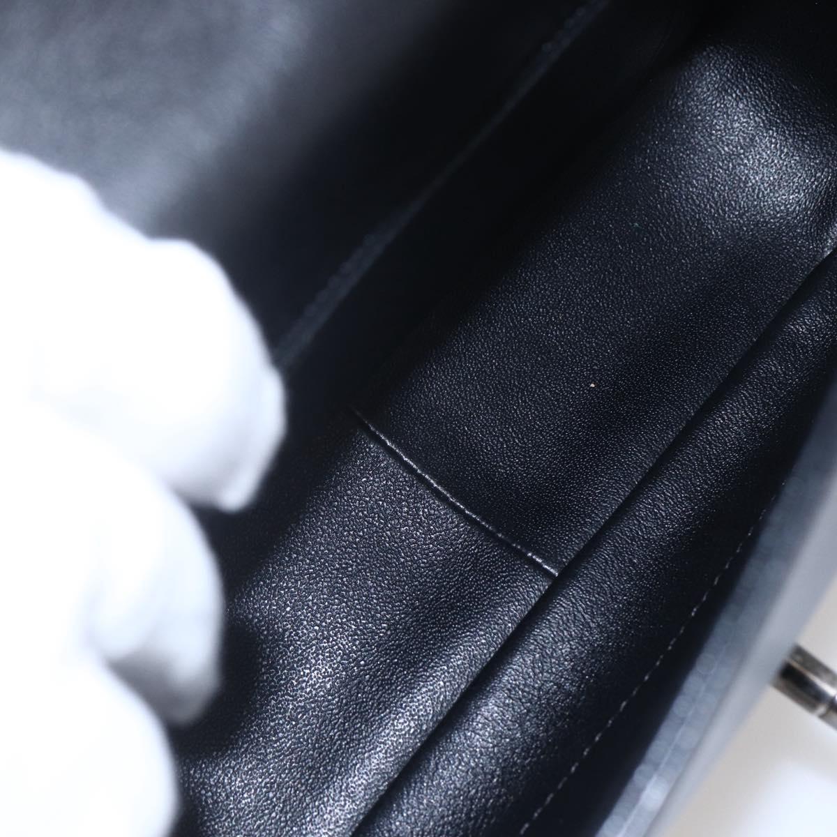 CHANEL Matelasse Chain Shoulder Bag Lamb Skin 2way Black CC Auth 154057SAM