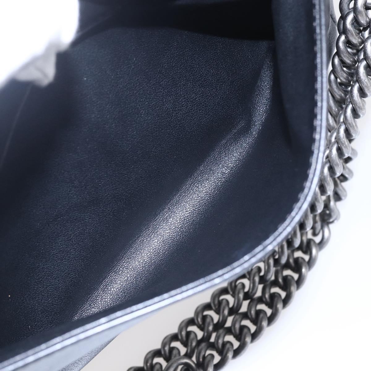 CHANEL Matelasse Chain Shoulder Bag Lamb Skin 2way Black CC Auth 154057SAM