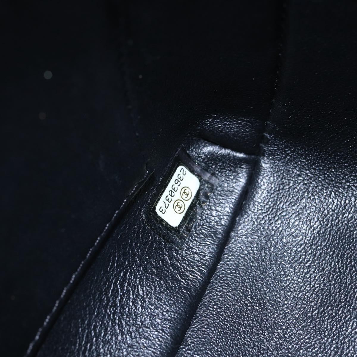 CHANEL Matelasse Chain Shoulder Bag Lamb Skin 2way Black CC Auth 154057SAM