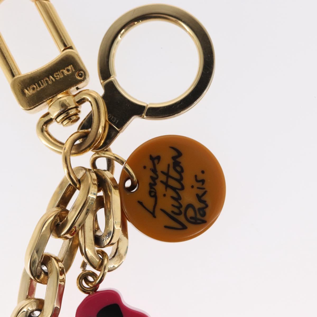 LOUIS VUITTON Porte Cles Jungle Key Holder plastic Pink M66266 LV Auth 154064V