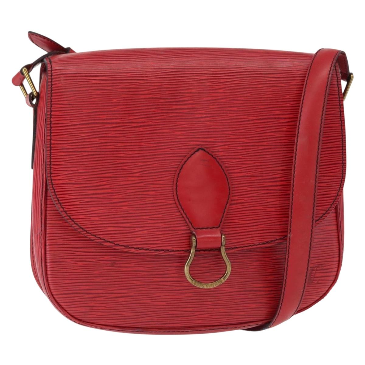 LOUIS VUITTON Epi Saint Cloud GM Shoulder Bag Red M52197 LV Auth 154066