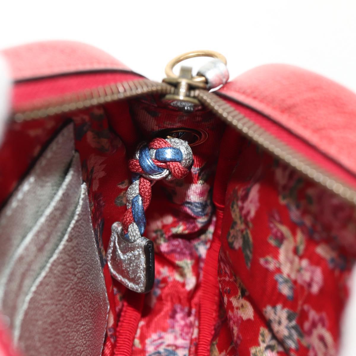 GUCCI Zumi Shoulder Bag Leather Outlet Blue Auth 154069V