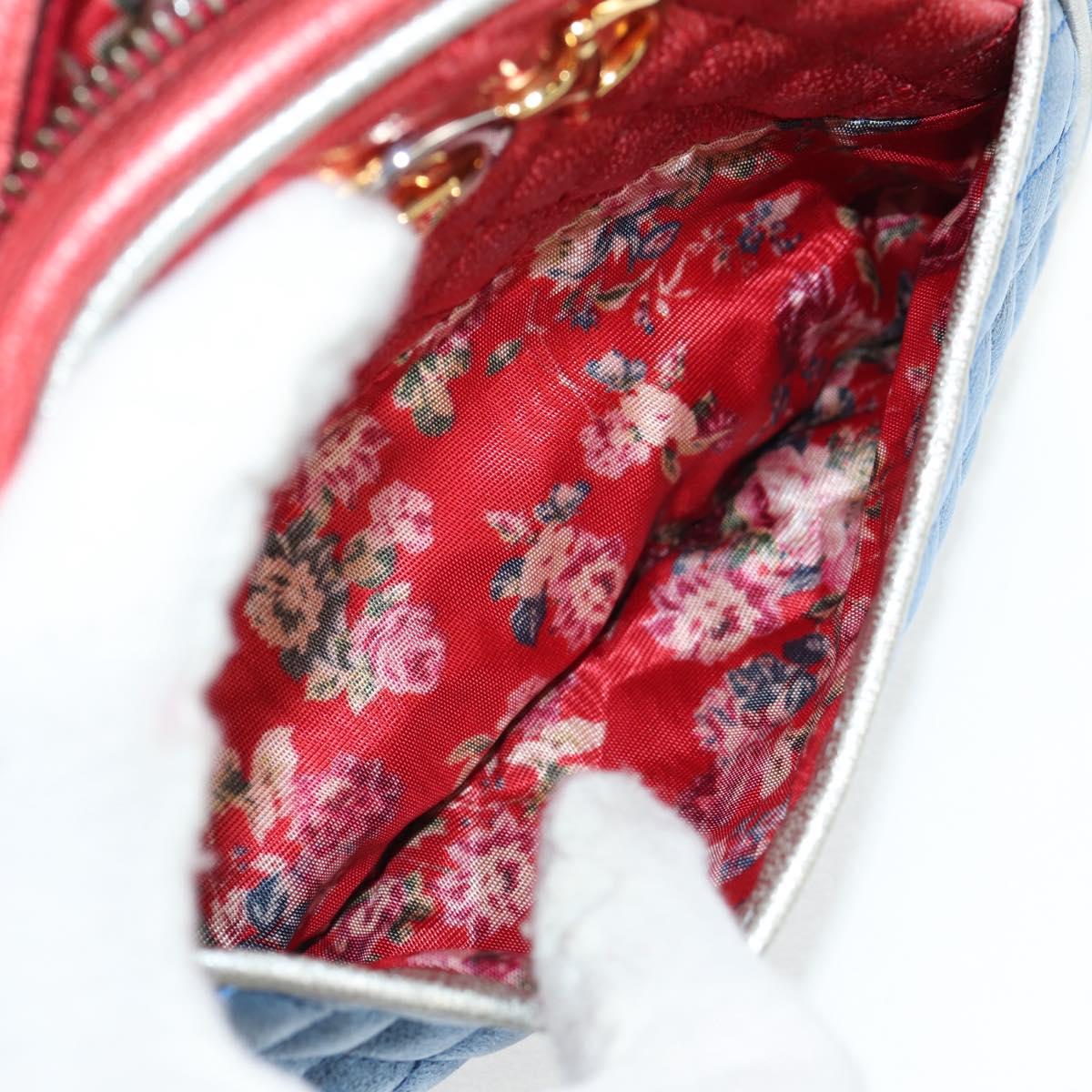 GUCCI Zumi Shoulder Bag Leather Outlet Blue Auth 154069V