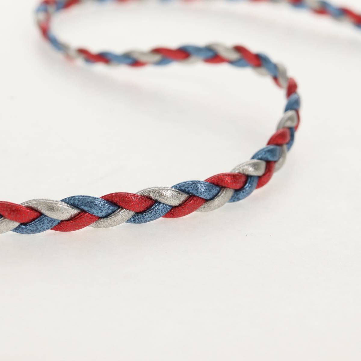 GUCCI Zumi Shoulder Bag Leather Outlet Blue Auth 154069V