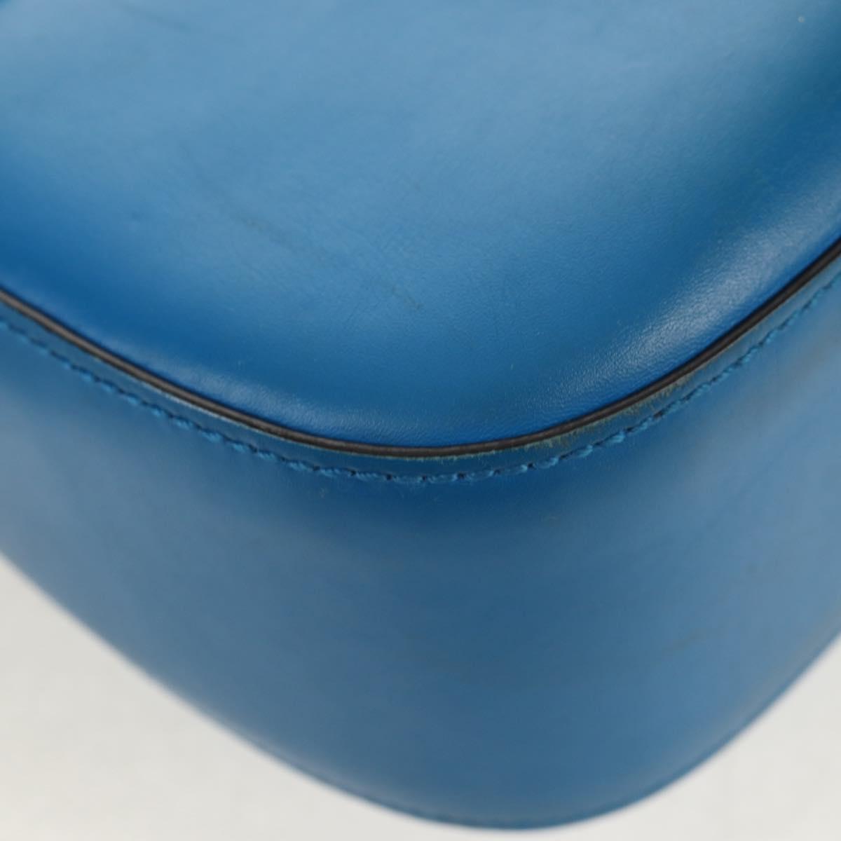 GUCCI Horsebit Shoulder Bag Leather Purple Gold 380573 Auth 154070V