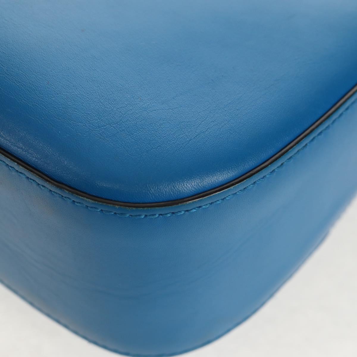 GUCCI Horsebit Shoulder Bag Leather Purple Gold 380573 Auth 154070V