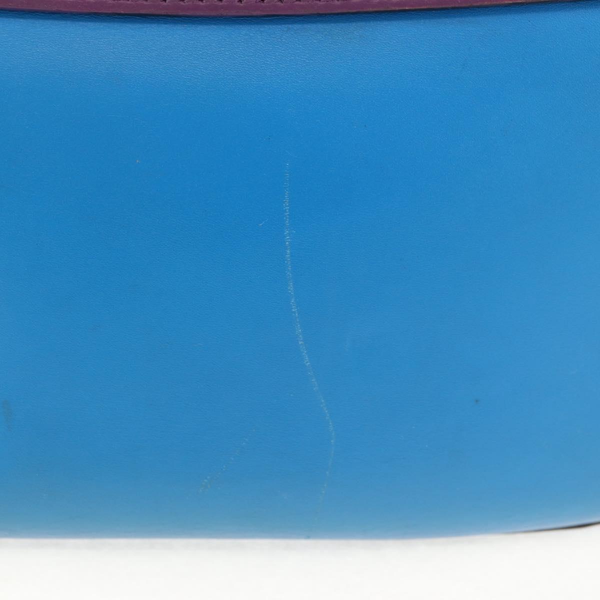 GUCCI Horsebit Shoulder Bag Leather Purple Gold 380573 Auth 154070V