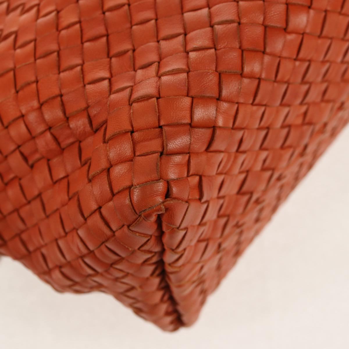 BOTTEGA VENETA INTRECCIATO Hand Bag Leather Brown 141498 Auth 154074V