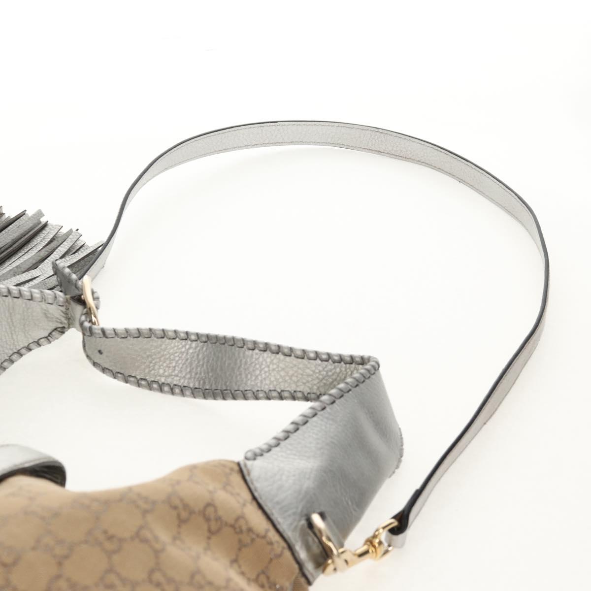 GUCCI GG Canvas New Jackie Shoulder Bag 2way Beige Gold 246907 Auth 154082V