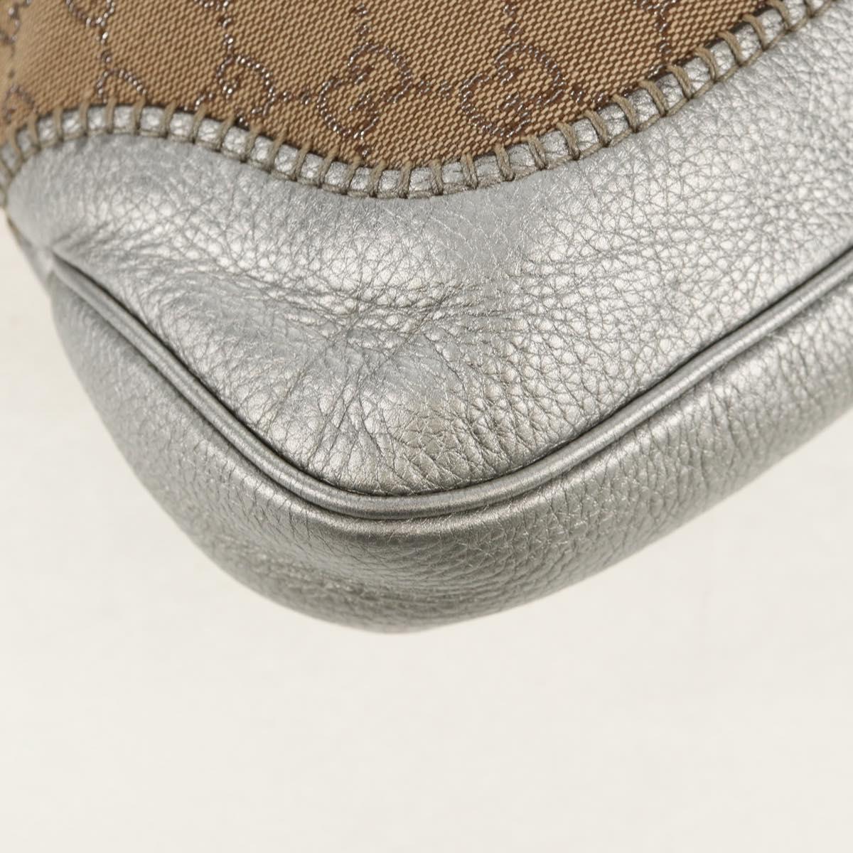 GUCCI GG Canvas New Jackie Shoulder Bag 2way Beige Gold 246907 Auth 154082V