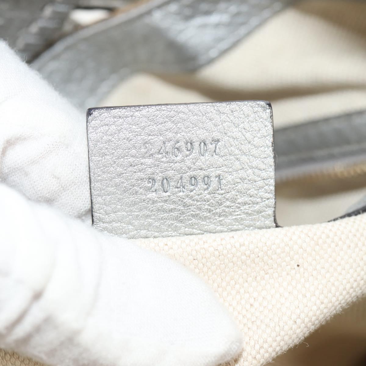 GUCCI GG Canvas New Jackie Shoulder Bag 2way Beige Gold 246907 Auth 154082V