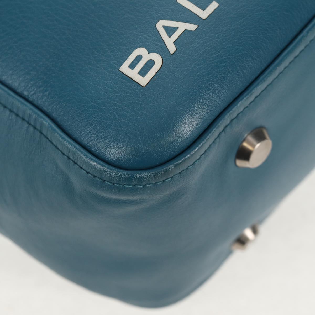 BALENCIAGA Triangle Duffel M Bag Leather 2way Light Blue 476974 Auth 154084V
